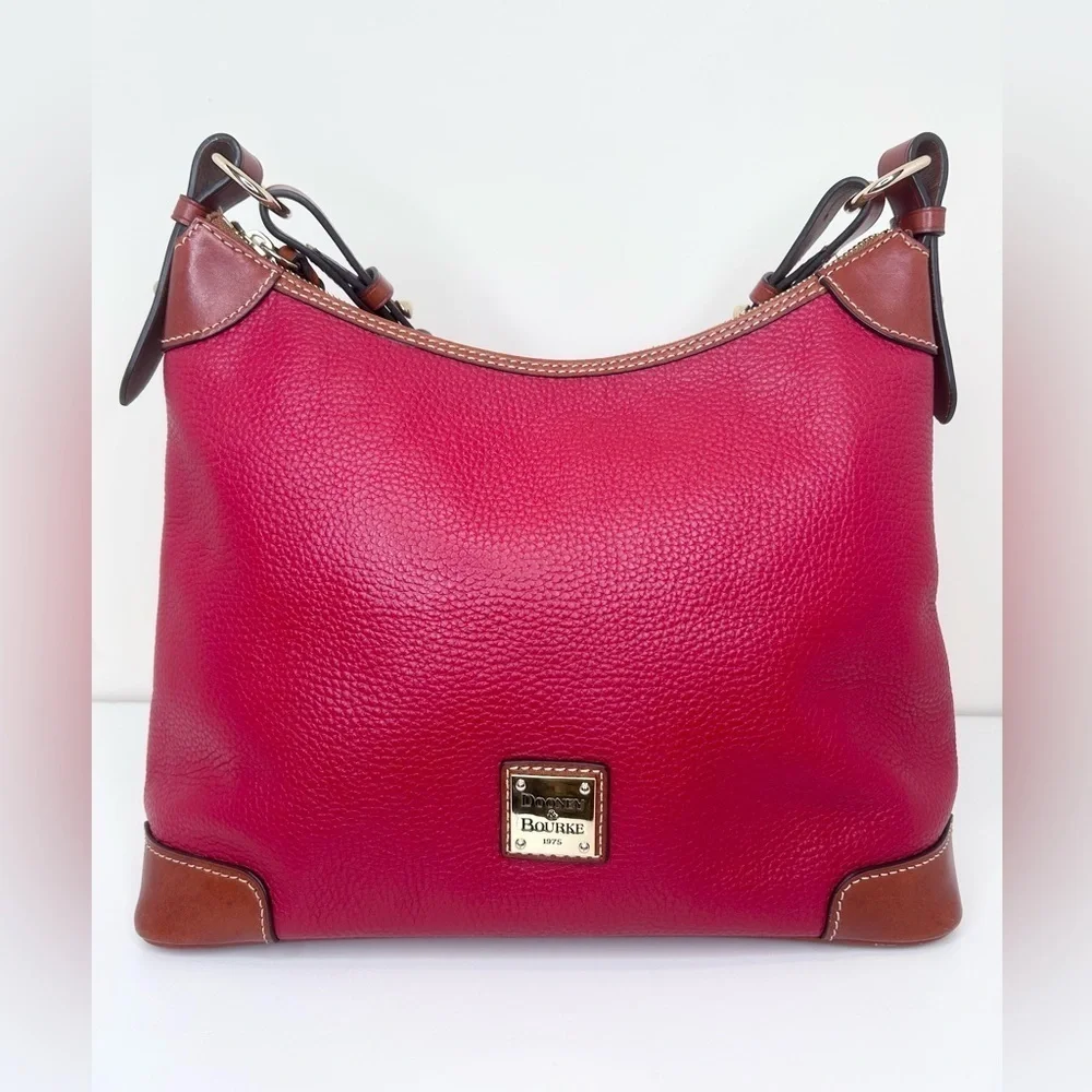 Dooney & Bourke Pebble Grain Hobo Shoulder Bag in Red trending